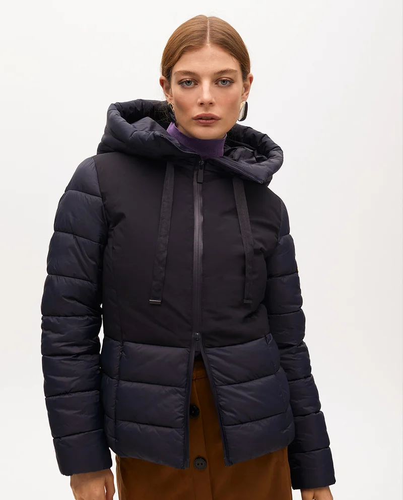 Lola Casademunt Fitted Contrast Padded Short Anorak